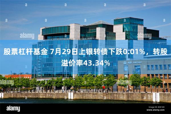 股票杠杆基金 7月29日上银转债下跌0.01%，转股溢价率43.34%