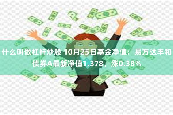 什么叫做杠杆炒股 10月25日基金净值：易方达丰和债券A最新净值1.378，涨0.38%